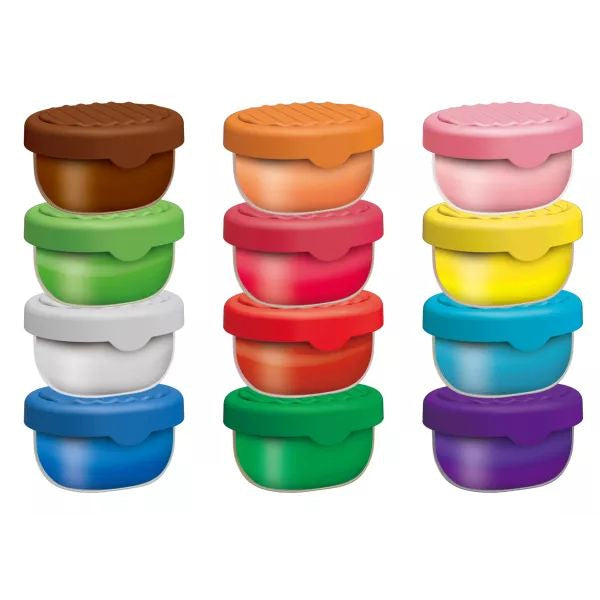 12 pots de pâte à modeler