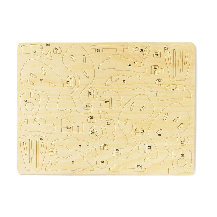 OXYBUL - T-rex 3D animé en bois