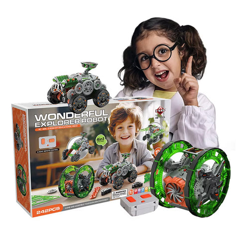 4 en 1 Merveilleux robot explorateur R/C vert