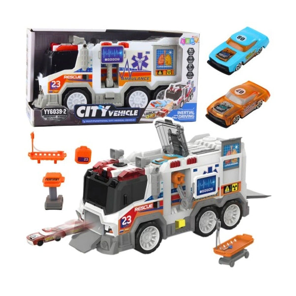 Ambulance avec lanceur et 2 voiturettes