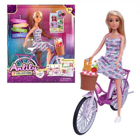 Anlili - Poupée avec vélo