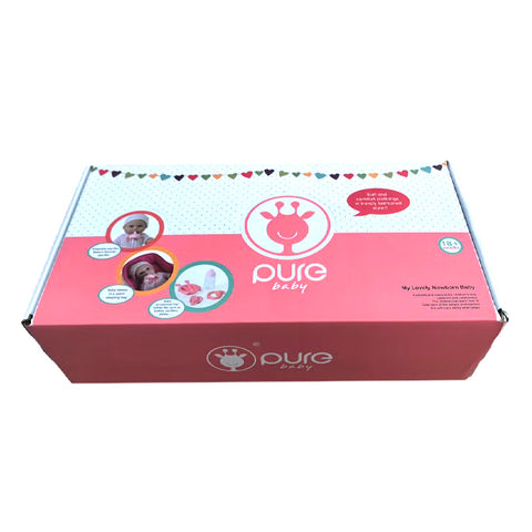 Bébé poupon avec couffin et accessoires