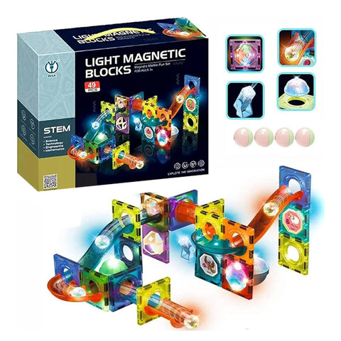 Blocs magnétiques lumineux 49 pcs