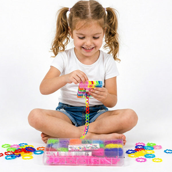Boite d’élastiques Loom colorés