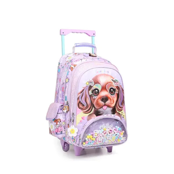 CHIMOLA - Cartable à roulettes Chien 30cm