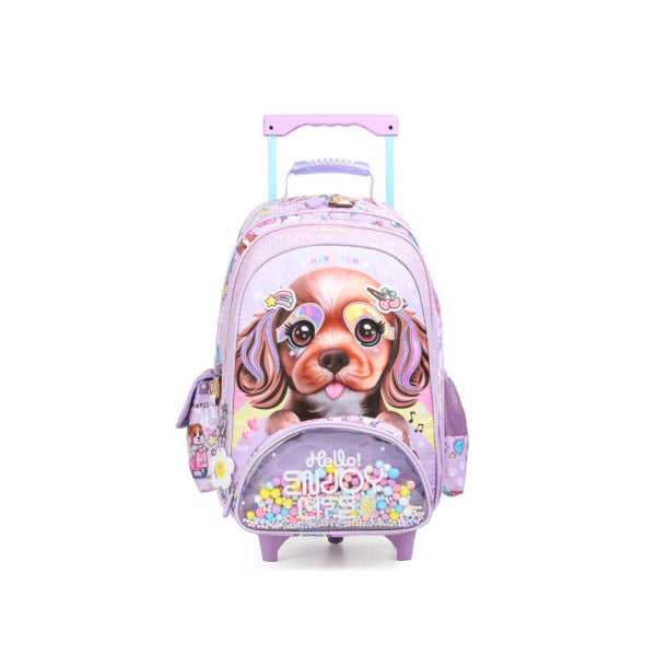 CHIMOLA - Grand Cartable à roulettes Chien 45cm