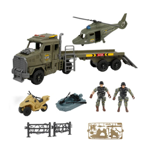 Camion militaire avec hélicoptÚre