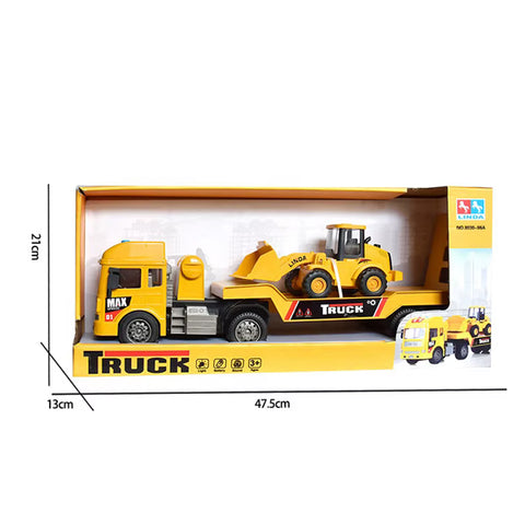 Camion transporteur de véhicules de chantier