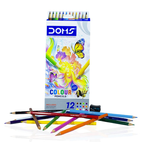 DOMS - 12 crayons de couleur
