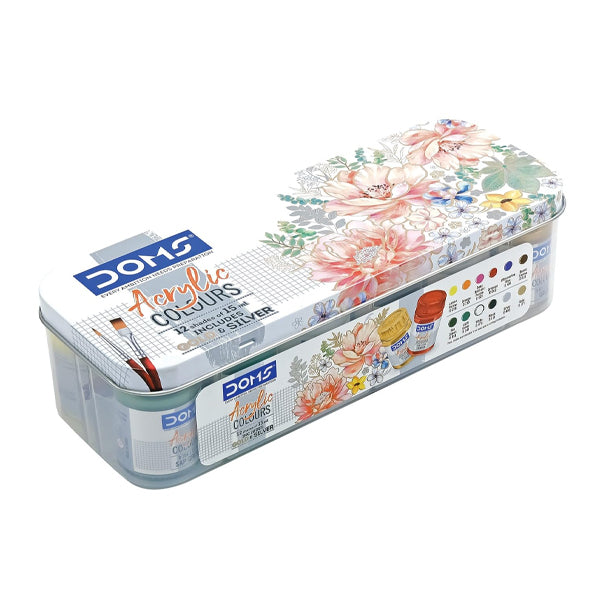 DOMS - 12 flacons de peinture acrylique