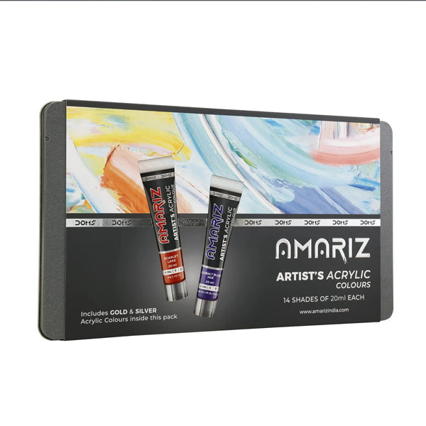 DOMS - AMARIZ - 14 tubes de peinture acrylique 20ml