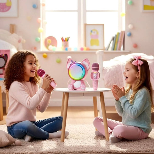 Enceinte chat avec micro Karaoké