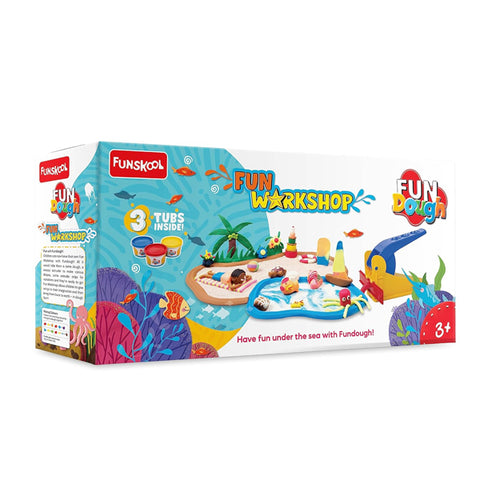 FUNSKOOL - Pâtes à modeler plage avec 3 pots