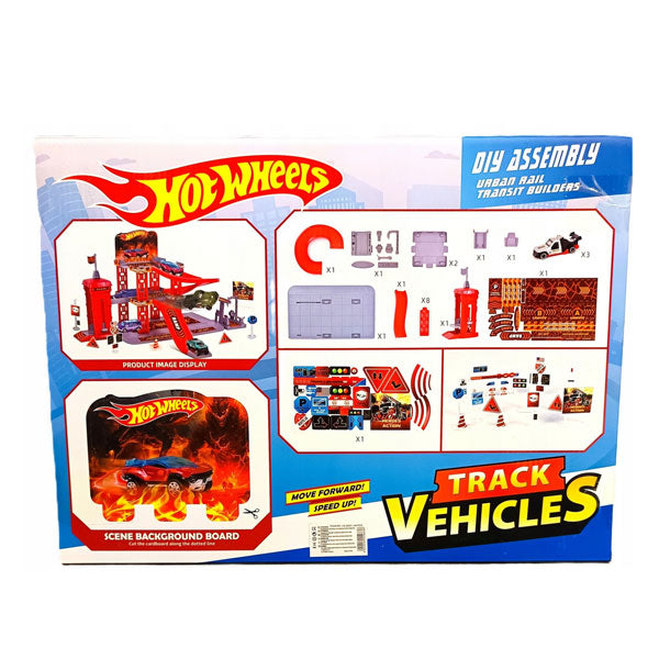 HotWheels - Parking avec 3 voiturettes