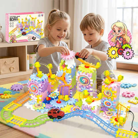 Jeu de construction à engrenages avec circuit 263 pcs