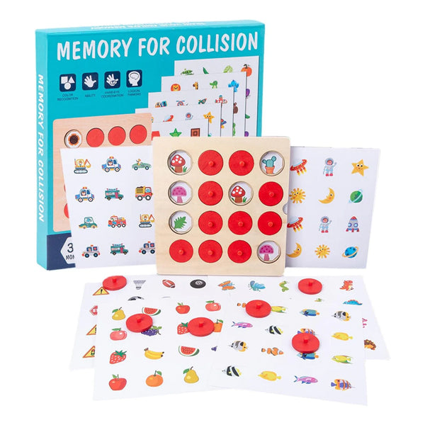 Jeu de mémoire en bois
