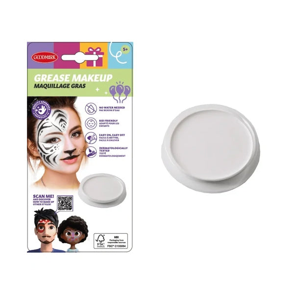 Maquillage au gras blanc