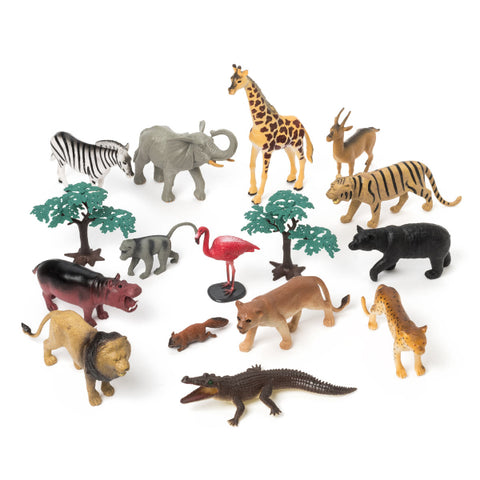 OXYBUL - Grand baril de figurines d'animaux sauvages