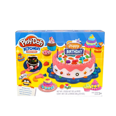 PLAY-DOH - GĂąteau d'anniversaire avec 10 tubes