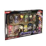 Pack 6 figurines Avengers avec 6 voiturettes