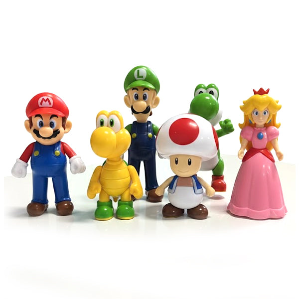 Pack 6 figurines Super Mario