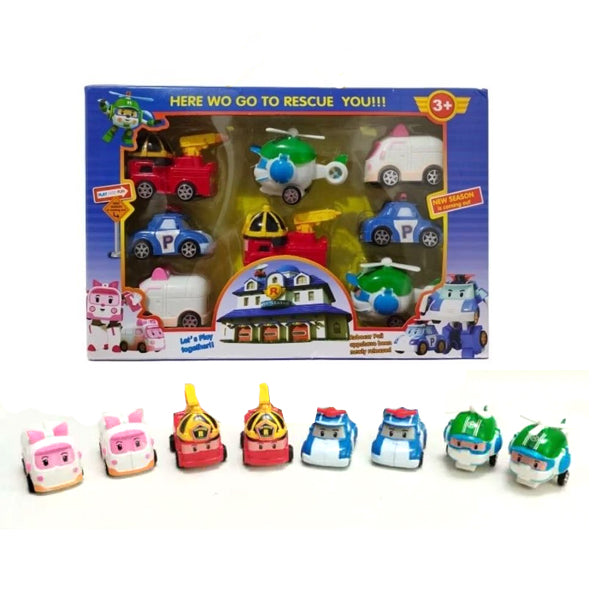 Pack 9 mini Robocar Poli
