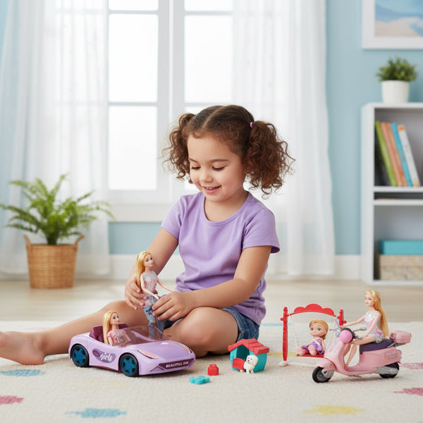 Pack de 2 poupées et leur petite sœur