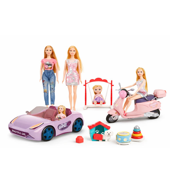 Pack de 2 poupées et leur petite sœur