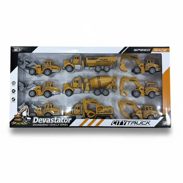 Pack de 9 camions de chantier
