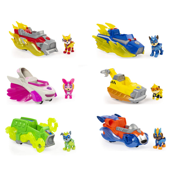 Pack 6 figurines Paw Patrol sur leurs véhicules