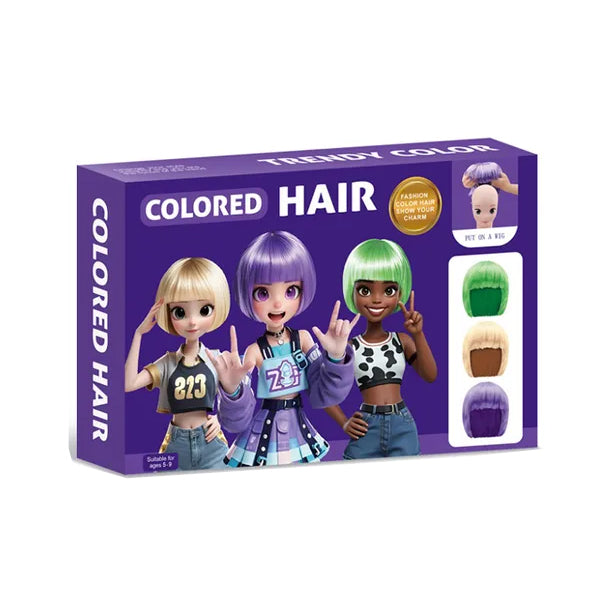 Perruque courte avec accessoires