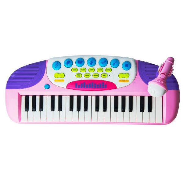 Piano rose avec microphone