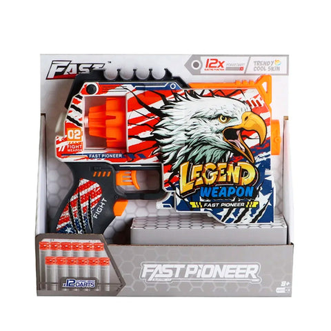 Pistolet Legend avec 12 fléchettes