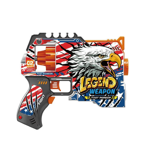 Pistolet Legend avec 12 fléchettes