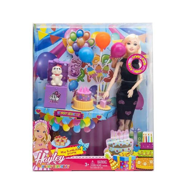 Poupée Hayley avec gâteau d'anniversaire