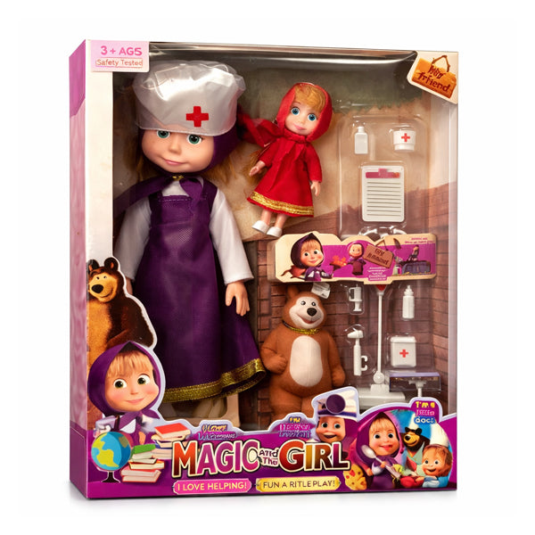 Poupée Masha et Michka docteur