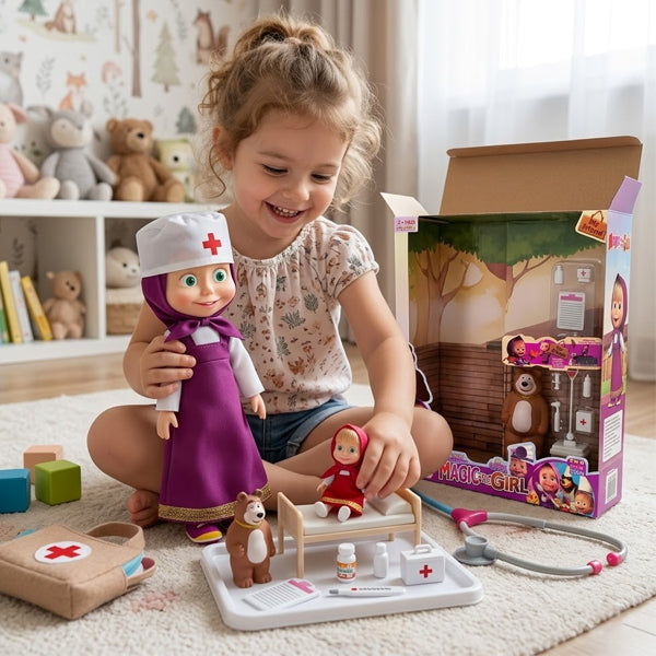 Poupée Masha et Michka docteur