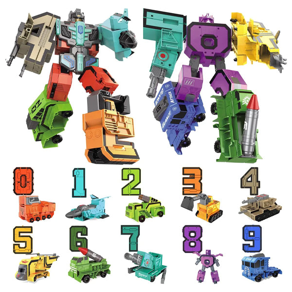 Robot transformable numérique 9 pcs