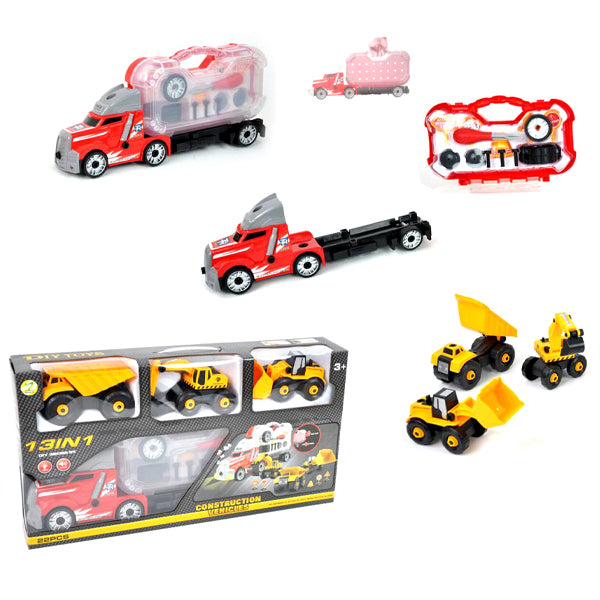 Set Camions de chantier avec accessoires