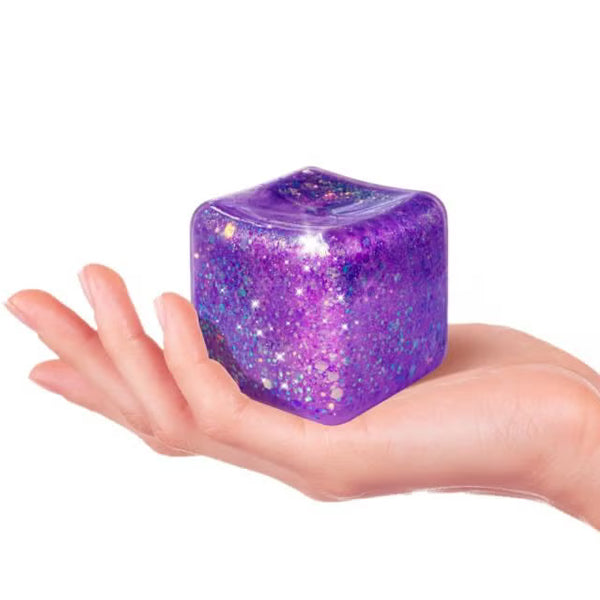 Squishy cube pailleté