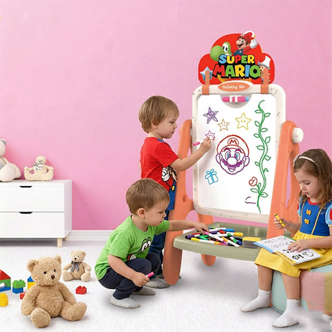 Tableau 2 en 1 a craie et feutre Super Mario