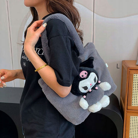 Tote bag Kuromi avec peluche