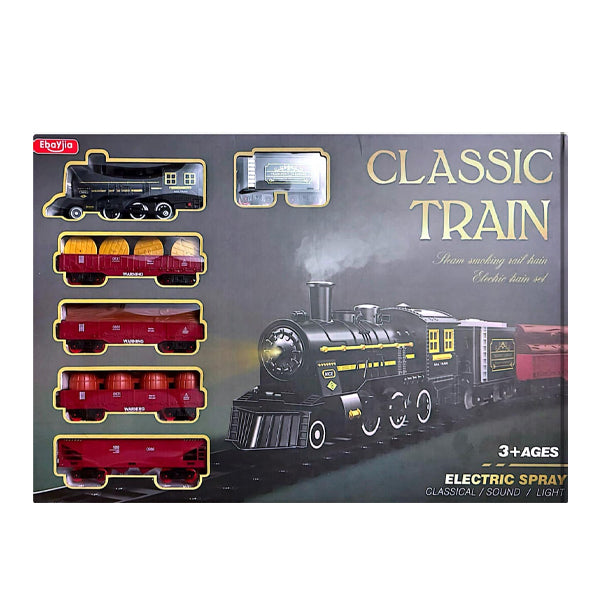 Train de marchandises classique à vapeur