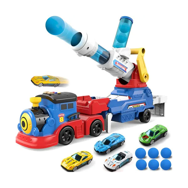 Train lanceur de balles avec 2 voiturettes