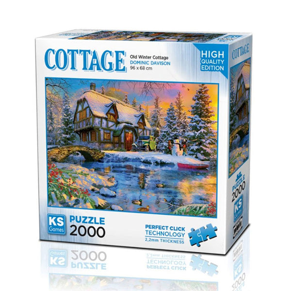 KS - Puzzle 2000 pcs - Old Winter Cottage