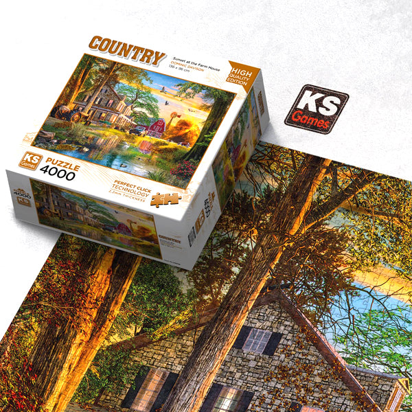 KS - Puzzle 4000 pcs - Sunset At The Farm