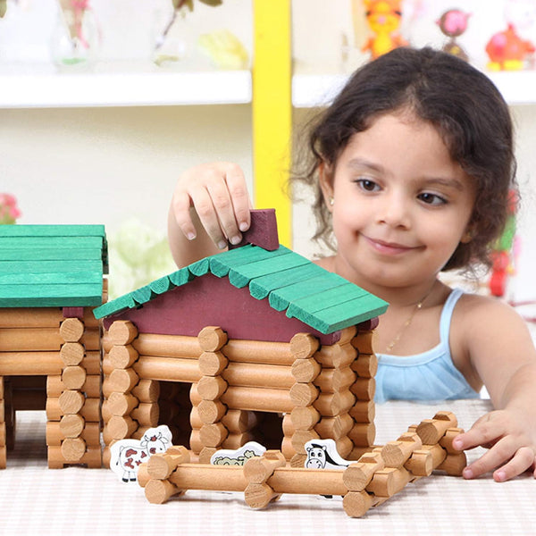 ONSHINE - Set de construction de cabane en rondins 170 pcs