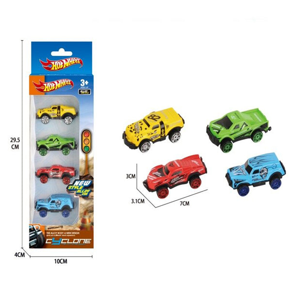HOTWHEELS - Pack 4 voiturettes