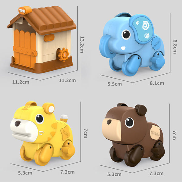 2 figurines animaux avec Cave
