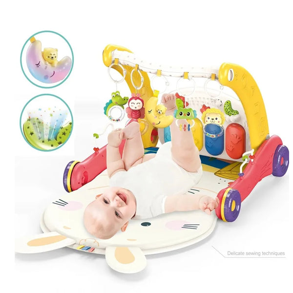 2 en 1 Tapis d'éveil et trotteur